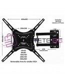 Стойка за телевизор на стена с подвижно дълго рамо 14 до 55 инча